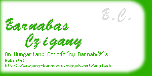 barnabas czigany business card